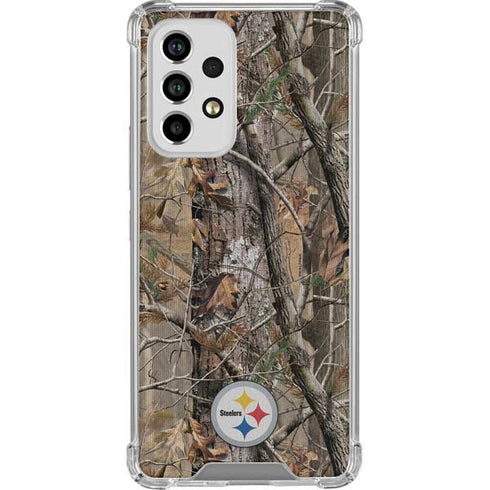 NFL Pittsburgh Steelers Realtree AP Camo Galaxy A53 5G Clear Case