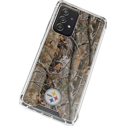 NFL Pittsburgh Steelers Realtree AP Camo Galaxy A72 5G Clear Case