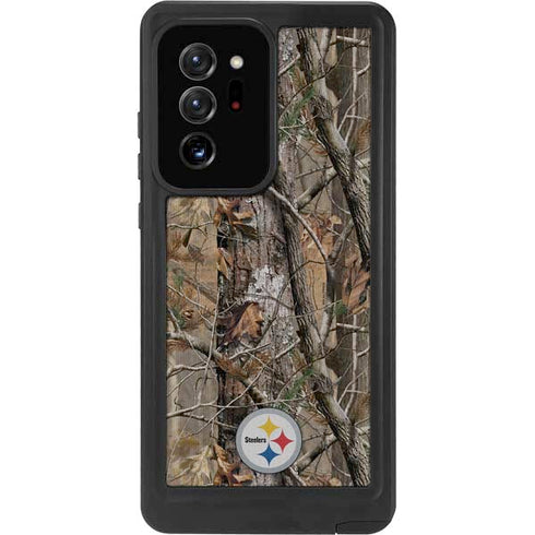 NFL Pittsburgh Steelers Realtree AP Camo Galaxy Note20 Ultra 5G Waterproof Case