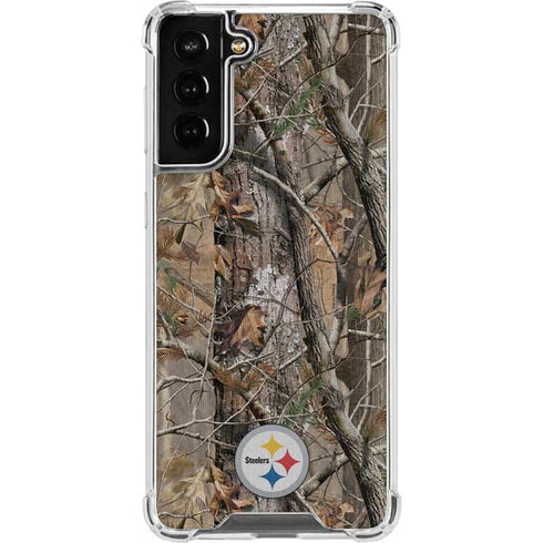NFL Pittsburgh Steelers Realtree AP Camo Galaxy S21 FE Clear Case