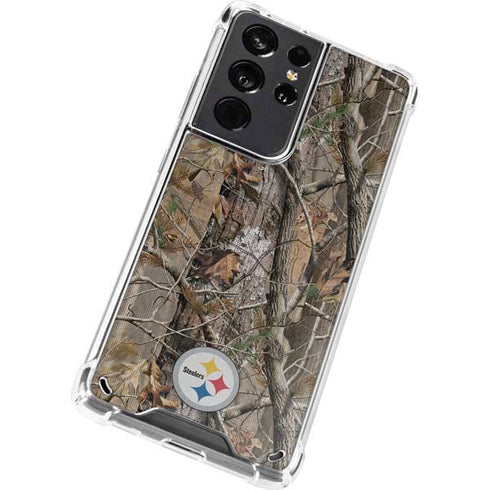 NFL Pittsburgh Steelers Realtree AP Camo Galaxy S21 Ultra 5G Clear Case