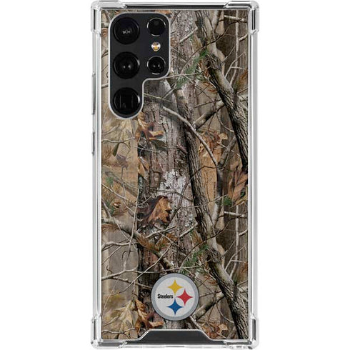 NFL Pittsburgh Steelers Realtree AP Camo Galaxy S22 Ultra Clear Case