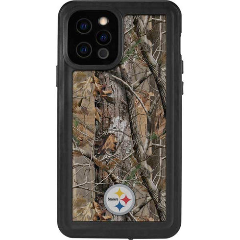NFL Pittsburgh Steelers Realtree AP Camo iPhone 12 Pro Waterproof Case