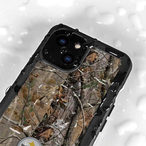 NFL Pittsburgh Steelers Realtree AP Camo iPhone 13 Mini Waterproof Case