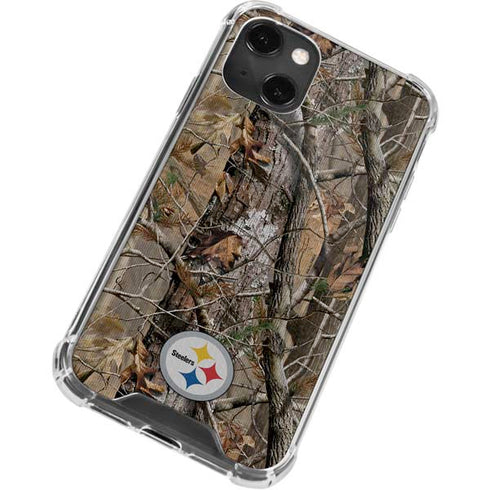 NFL Pittsburgh Steelers Realtree AP Camo iPhone 15 Plus Clear Case