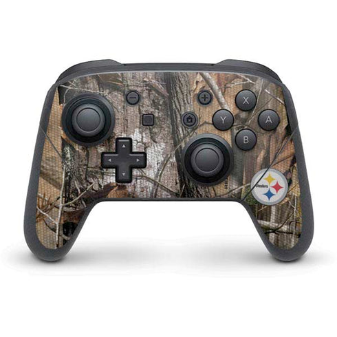 NFL Pittsburgh Steelers Realtree AP Camo Nintendo Switch Pro Controller Skin