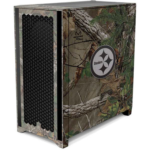NFL Pittsburgh Steelers Realtree Xtra Green Camo Corsair 4000D Tempered Glass Mid-Tower ATX Case Skin
