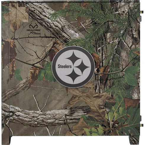 NFL Pittsburgh Steelers Realtree Xtra Green Camo Corsair 4000D Tempered Glass Mid-Tower ATX Case Skin