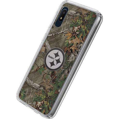 NFL Pittsburgh Steelers Realtree Xtra Green Camo Galaxy A10e Clear Case