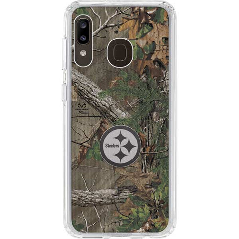 NFL Pittsburgh Steelers Realtree Xtra Green Camo Galaxy A20 Clear Case