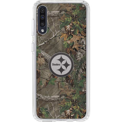 NFL Pittsburgh Steelers Realtree Xtra Green Camo Galaxy A50 Clear Case