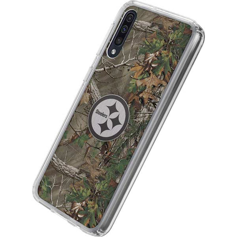 NFL Pittsburgh Steelers Realtree Xtra Green Camo Galaxy A50 Clear Case