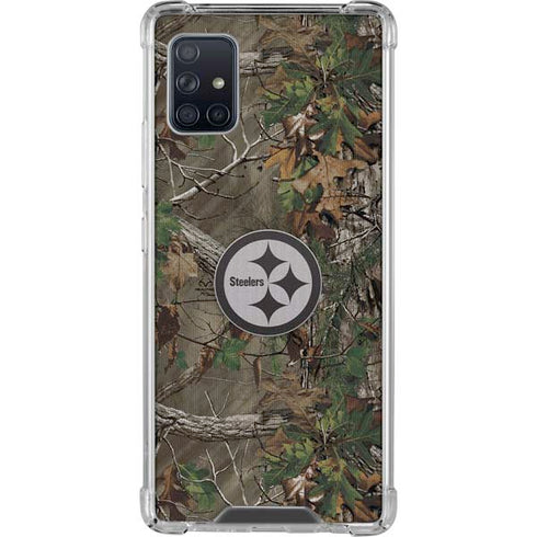 NFL Pittsburgh Steelers Realtree Xtra Green Camo Galaxy A51 5G Clear Case