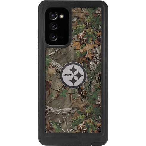 NFL Pittsburgh Steelers Realtree Xtra Green Camo Galaxy Note20 5G Waterproof Case