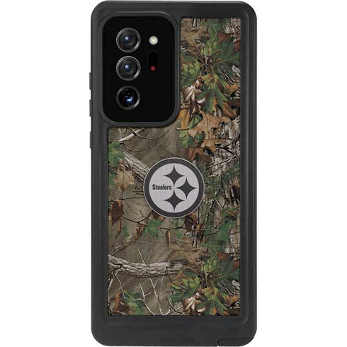 NFL Pittsburgh Steelers Realtree Xtra Green Camo Galaxy Note20 Ultra 5G Waterproof Case