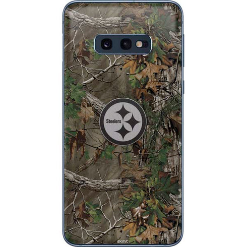 NFL Pittsburgh Steelers Realtree Xtra Green Camo Galaxy S10e Skin