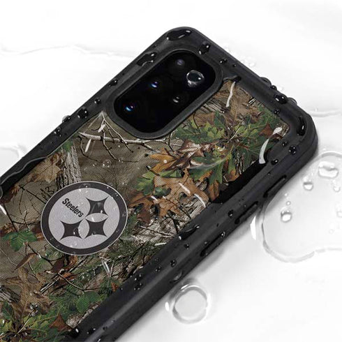 NFL Pittsburgh Steelers Realtree Xtra Green Camo Galaxy S20 Plus Waterproof Case