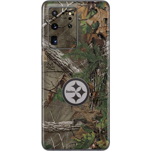 NFL Pittsburgh Steelers Realtree Xtra Green Camo Galaxy S20 Ultra 5G Skin