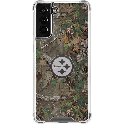 NFL Pittsburgh Steelers Realtree Xtra Green Camo Galaxy S21 Plus 5G Clear Case