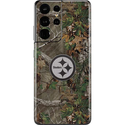 NFL Pittsburgh Steelers Realtree Xtra Green Camo Galaxy S21 Ultra 5G Skin