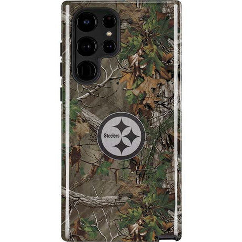 NFL Pittsburgh Steelers Realtree Xtra Green Camo Galaxy S22 Ultra Pro Case