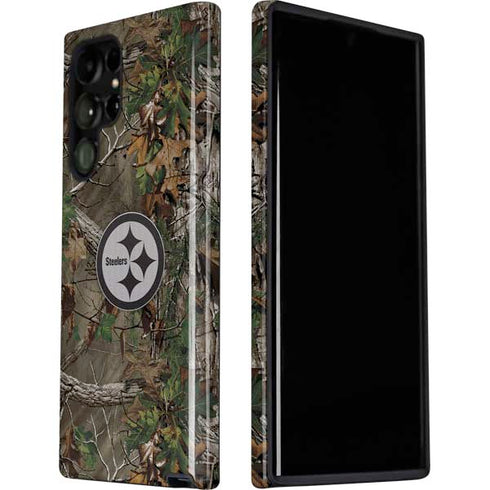 NFL Pittsburgh Steelers Realtree Xtra Green Camo Galaxy S22 Ultra Pro Case
