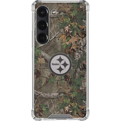 NFL Pittsburgh Steelers Realtree Xtra Green Camo Galaxy S23 Clear Case