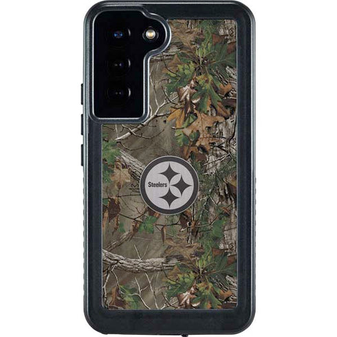 NFL Pittsburgh Steelers Realtree Xtra Green Camo Galaxy S23 Plus Waterproof Case