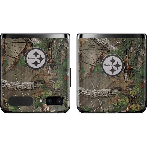 NFL Pittsburgh Steelers Realtree Xtra Green Camo Galaxy Z Flip Skin