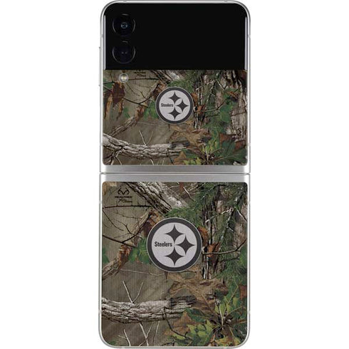 NFL Pittsburgh Steelers Realtree Xtra Green Camo Galaxy Z Flip4 5G Skin