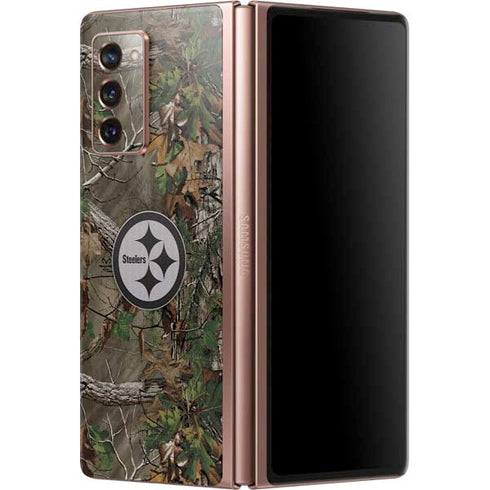 NFL Pittsburgh Steelers Realtree Xtra Green Camo Galaxy Z Fold2 5G Skin