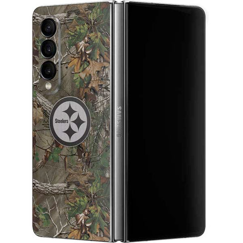 NFL Pittsburgh Steelers Realtree Xtra Green Camo Galaxy Z Fold4 5G Skin