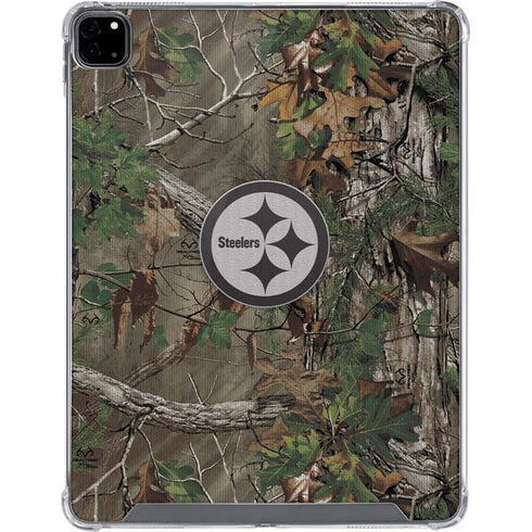 NFL Pittsburgh Steelers Realtree Xtra Green Camo iPad Pro 12.9in (2020) Clear Case