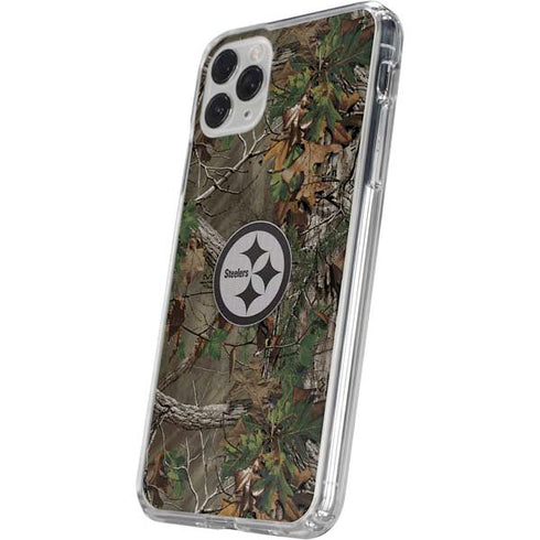 NFL Pittsburgh Steelers Realtree Xtra Green Camo iPhone 11 Pro Clear Case