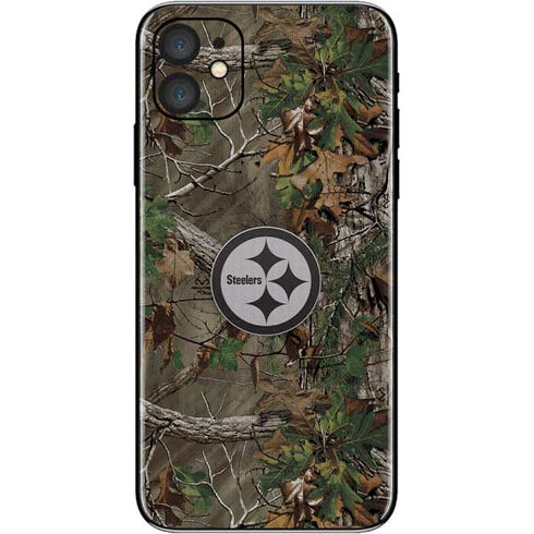 NFL Pittsburgh Steelers Realtree Xtra Green Camo iPhone 11 Skin