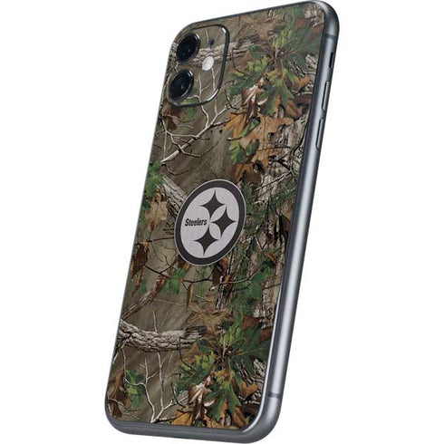 NFL Pittsburgh Steelers Realtree Xtra Green Camo iPhone 11 Skin