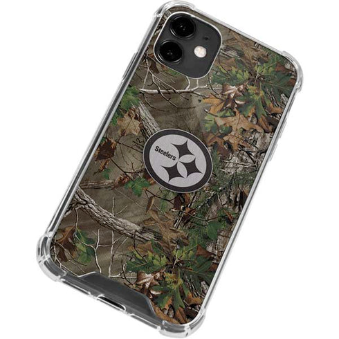 NFL Pittsburgh Steelers Realtree Xtra Green Camo iPhone 12 Mini Clear Case