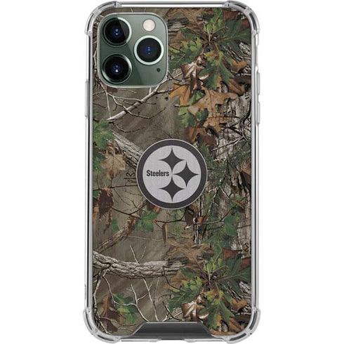 NFL Pittsburgh Steelers Realtree Xtra Green Camo iPhone 12 Pro Clear Case