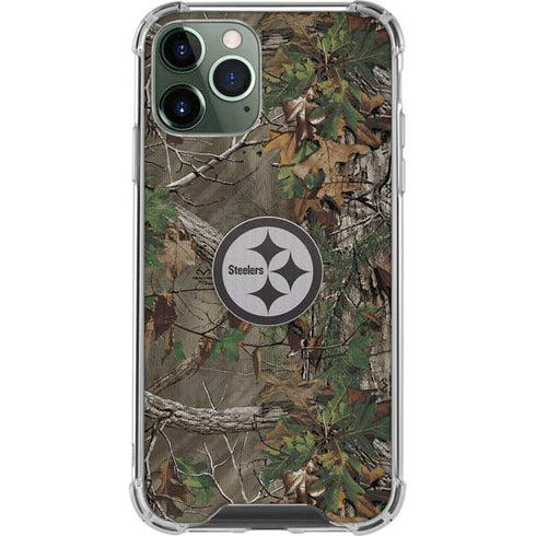 NFL Pittsburgh Steelers Realtree Xtra Green Camo iPhone 12 Pro Max Clear Case