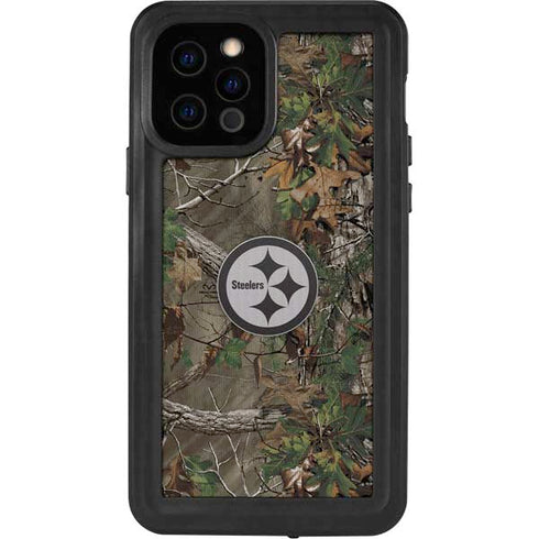 NFL Pittsburgh Steelers Realtree Xtra Green Camo iPhone 12 Pro Waterproof Case