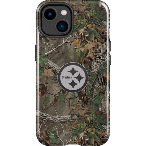 NFL Pittsburgh Steelers Realtree Xtra Green Camo iPhone 15 Plus Impact Case