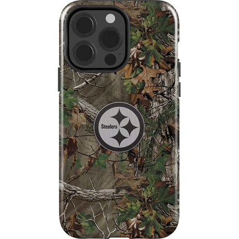 NFL Pittsburgh Steelers Realtree Xtra Green Camo iPhone 15 Pro Impact Case