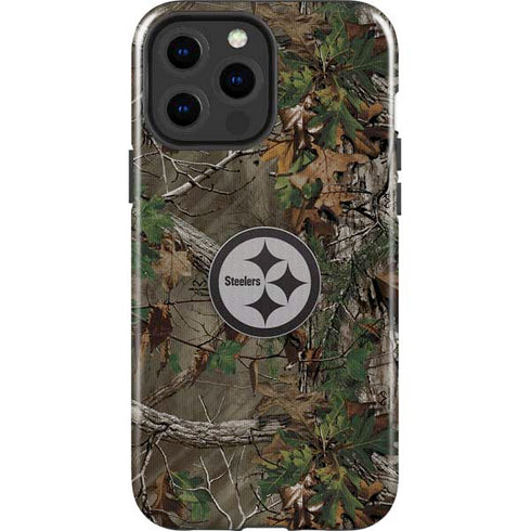 NFL Pittsburgh Steelers Realtree Xtra Green Camo iPhone 15 Pro Max Impact Case