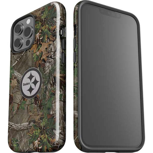 NFL Pittsburgh Steelers Realtree Xtra Green Camo iPhone 14 Pro Max Impact Case