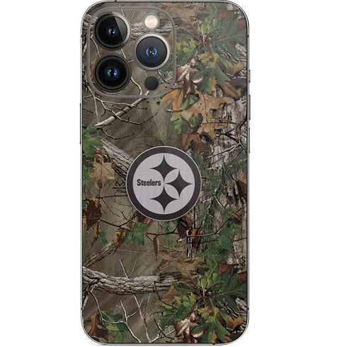 NFL Pittsburgh Steelers Realtree Xtra Green Camo iPhone 15 Pro Skin