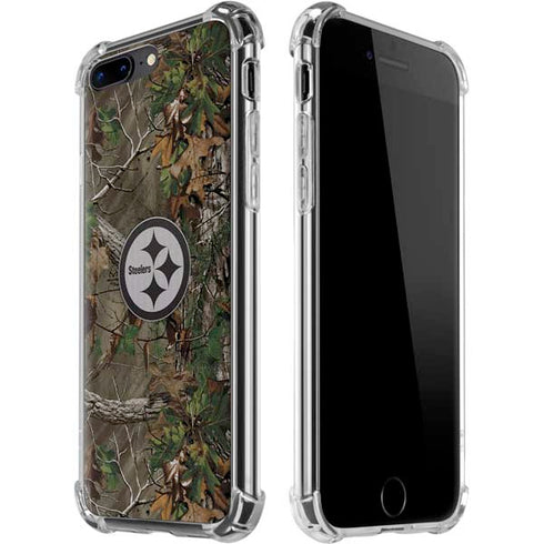 NFL Pittsburgh Steelers Realtree Xtra Green Camo iPhone 7/8 Plus Clear Case