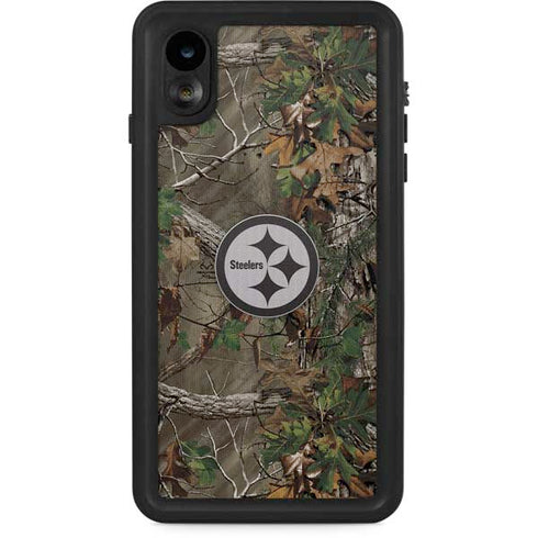 NFL Pittsburgh Steelers Realtree Xtra Green Camo iPhone XR Waterproof Case
