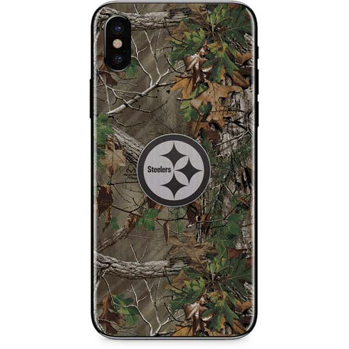 NFL Pittsburgh Steelers Realtree Xtra Green Camo iPhone XS Skin
