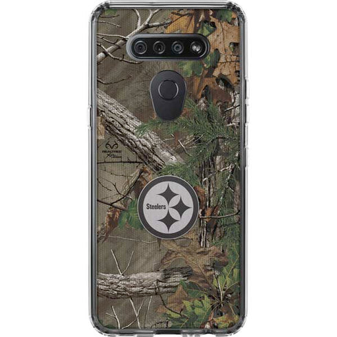 NFL Pittsburgh Steelers Realtree Xtra Green Camo LG K51/Q51 Clear Case