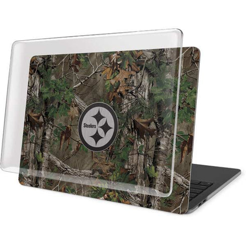 NFL Pittsburgh Steelers Realtree Xtra Green Camo MacBook Pro 15in (2016-19) Case plus Skin